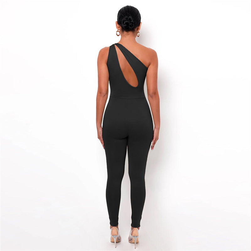 Casual Sport Jumpsuit – High-Waist, Ärmelos & Figurbetont